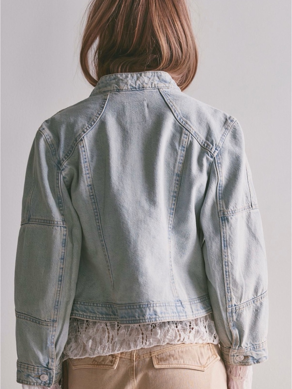 Free People denim jacket vanilla breeze - Picture 2 of 6